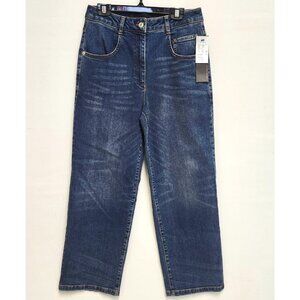 Marc Aurel Women's Dark Blue High Waist Straight Leg Jeans Size 36